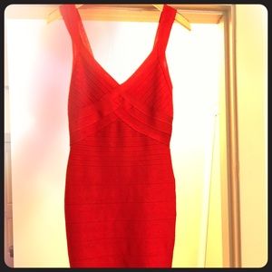 Kardashian Kollection red bodycon dress